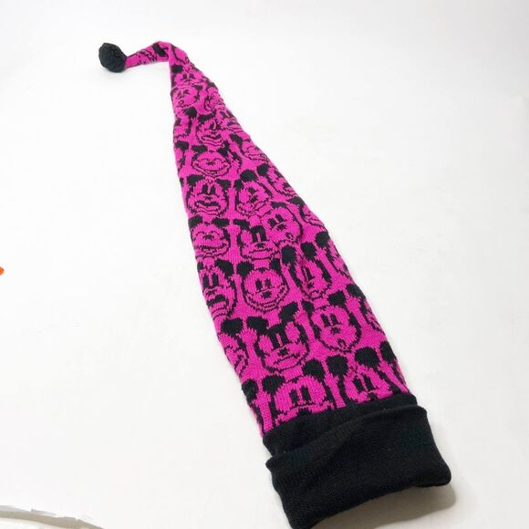 Vintage Disney Mickey Faces Pom Pom Nightcap Cap - Picture 8 of 9